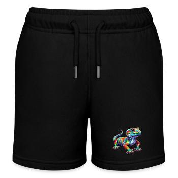 Gecko - Kinder Organic Joggingshorts Mini Bolter von Stanley/Stella - Schwarz - Vorne