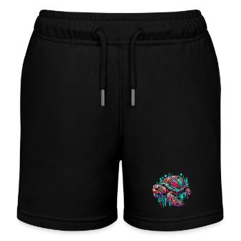 Tortue - Short de jogging enfant bio Stanley/Stella - noir - Devant