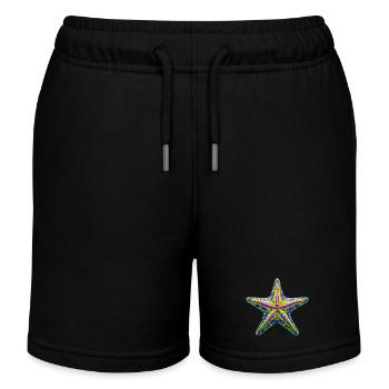 Seestern - Kinder Organic Joggingshorts Mini Bolter von Stanley/Stella - Schwarz - Vorne