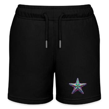Seestern - Kinder Organic Joggingshorts Mini Bolter von Stanley/Stella - Schwarz - Vorne