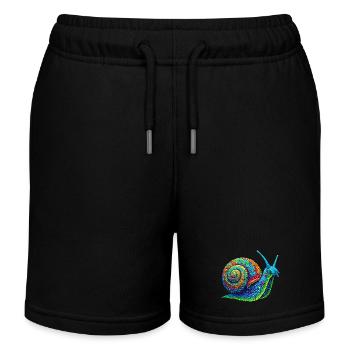 Schnecke - Kinder Organic Joggingshorts Mini Bolter von Stanley/Stella - Schwarz - Vorne
