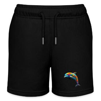 Delfin - Kinder Organic Joggingshorts Mini Bolter von Stanley/Stella - Schwarz - Vorne