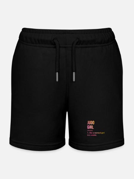 Judo Judo Judo - Kids Organic Sweat Shorts by Stanley/Stella - black