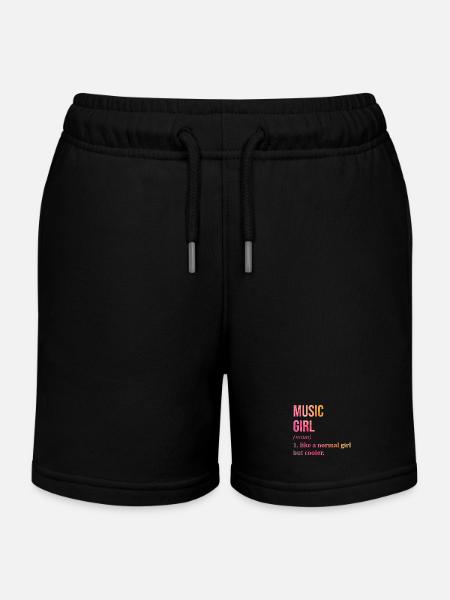 Musik Musik Musik - Kinder Organic Joggingshorts Mini Bolter von Stanley/Stella - Schwarz