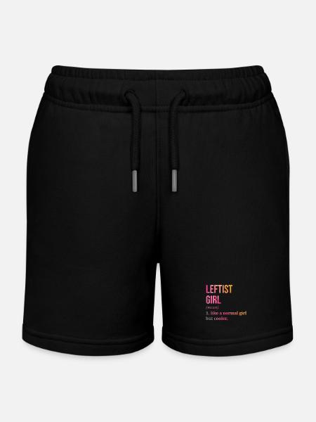 Linke Linke Linke Linke - Kinder Organic Joggingshorts Mini Bolter von Stanley/Stella - Schwarz