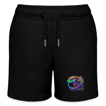 Gecko - Kinder Organic Joggingshorts Mini Bolter von Stanley/Stella - Schwarz - Vorne