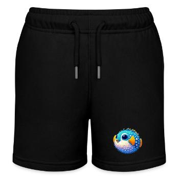 Kugelfisch - Kinder Organic Joggingshorts Mini Bolter von Stanley/Stella - Schwarz - Vorne