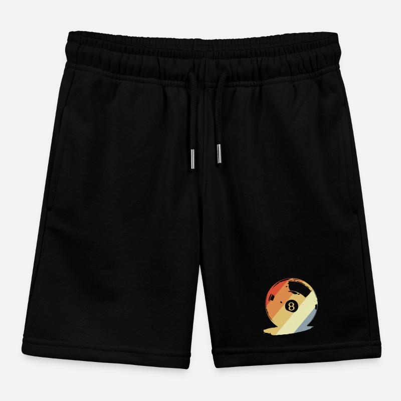 Graphique rétro boule de billard Short de jogging enfant bio Stanley/Stella
