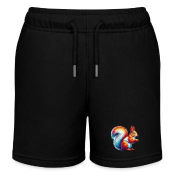 Squirrel - Kids Organic Sweat Shorts by Stanley/Stella - black - Front