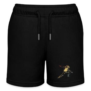 Vintage Breakdancerin - Kinder Organic Joggingshorts Mini Bolter von Stanley/Stella - Schwarz - Vorne