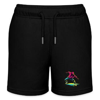 Breakdance Rétrowave - Short de jogging enfant bio Stanley/Stella - noir - Devant