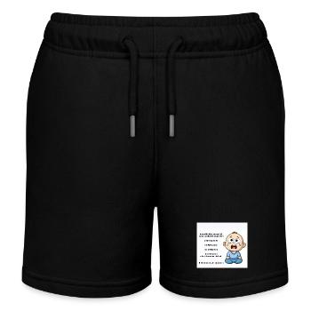 Emotional Baby Crying Illustration - Kinder Organic Joggingshorts Mini Bolter von Stanley/Stella - Schwarz - Vorne