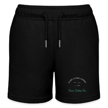 Ca_joue_ca_gagne_ca_regale - Kinder Organic Joggingshorts Mini Bolter von Stanley/Stella - Schwarz - Vorne
