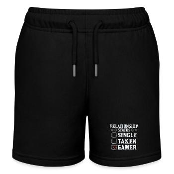 Gamer Beziehungsstatus Shirt - Kinder Organic Joggingshorts Mini Bolter von Stanley/Stella - Schwarz - Vorne