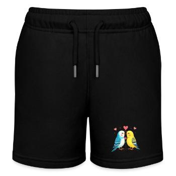 Perruches perruches amoureuses des oiseaux - Short de jogging enfant bio Stanley/Stella - noir - Devant