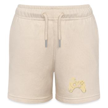 Geisterpad Retro Arcade - Kinder Organic Joggingshorts Mini Bolter von Stanley/Stella - Natur - Vorne