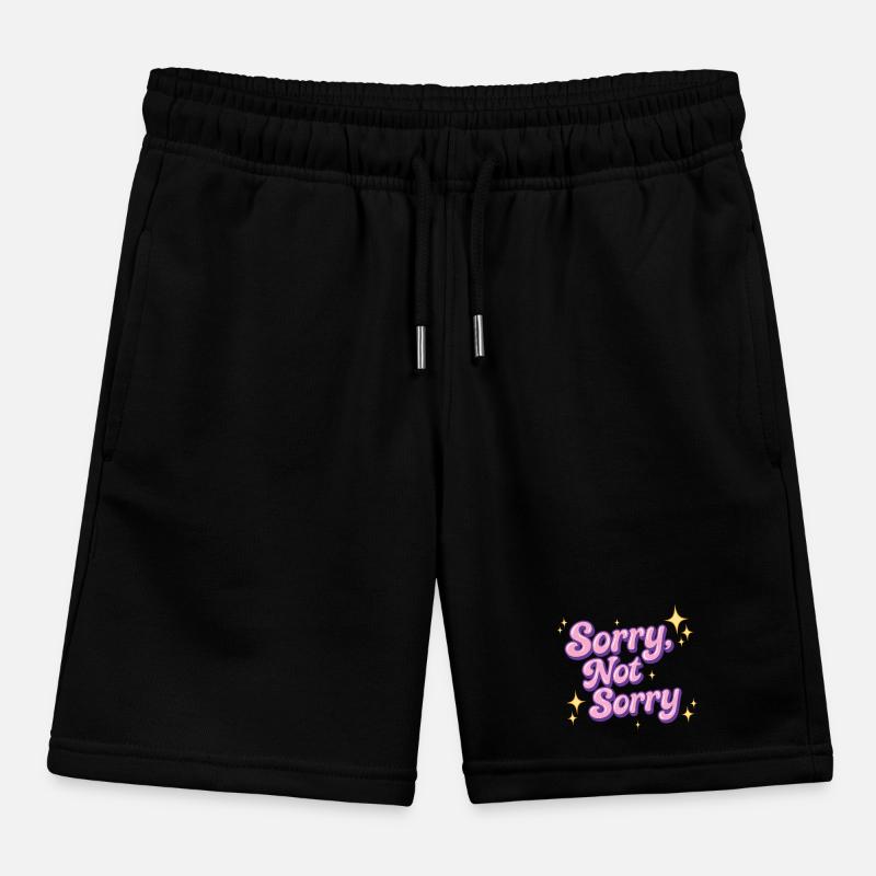 sorry, not sorry / Y2K statement design Kids Organic Sweat Shorts by Stanley/Stella