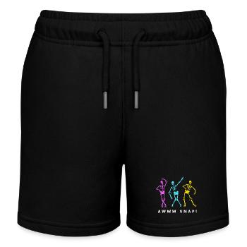 Arm Fracture Halloween Skeleton Bone Bone Fracture - Kids Organic Sweat Shorts by Stanley/Stella - black - Front