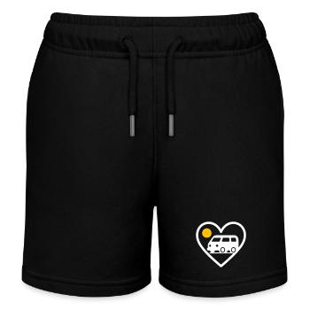 Vanlife Heart Van Travel Road Adventure - Short de jogging enfant bio Stanley/Stella - noir - Devant