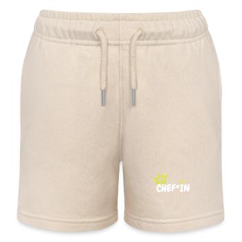 Chef Grafiti Krone, Stern - Kids Organic Sweat Shorts by Stanley/Stella - soft Ecru - Front