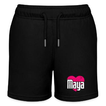 J’aime Maya Cœur Rose J’aime Maya - Short de jogging enfant bio Stanley/Stella - noir - Devant