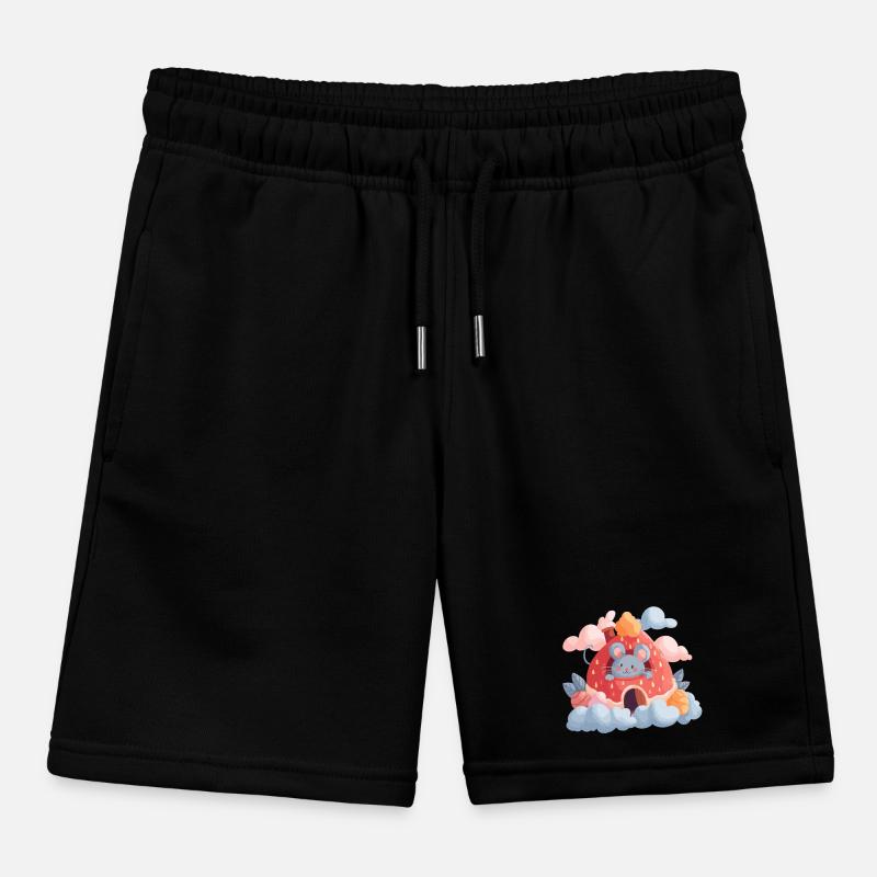 Strawberry House Mouse Magic Kids Organic Sweat Shorts by Stanley/Stella