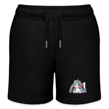 1. Geburtstag Einhorn Regenbogen Süß Niedlich - Kinder Organic Joggingshorts Mini Bolter von Stanley/Stella - Schwarz - Vorne