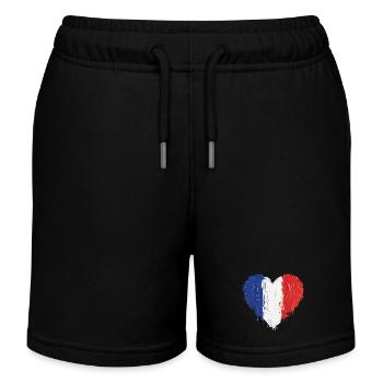 Football du Drapeau Français Football - Short de jogging enfant bio Stanley/Stella - noir - Devant