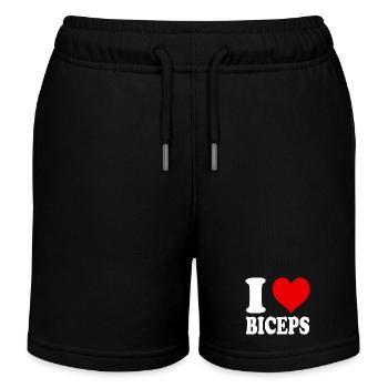 J’adore les biceps, la salle de sport, le bodybuilding, le fitness - Short de jogging enfant bio Stanley/Stella - noir - Devant