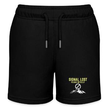 Signal perdu – Trouvé - Short de jogging enfant bio Stanley/Stella - noir - Devant