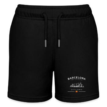 Silhouette de la Catalogne de la Skyline de Barcelone - Short de jogging enfant bio Stanley/Stella - noir - Devant