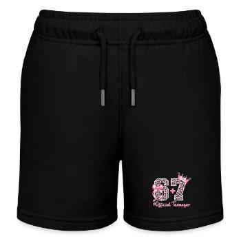 13. Geburtstags-Shirt Lustiges Meme 67 Geburtstag 13 - Kinder Organic Joggingshorts Mini Bolter von Stanley/Stella - Schwarz - Vorne