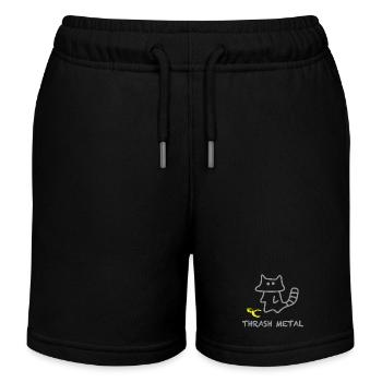 Katzengeist Banana Thrash Metal - Kinder Organic Joggingshorts Mini Bolter von Stanley/Stella - Schwarz - Vorne