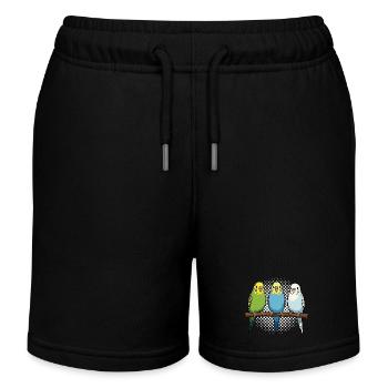 Budgerigars Budgie Owners Budgies - Kids Organic Sweat Shorts by Stanley/Stella - black - Front