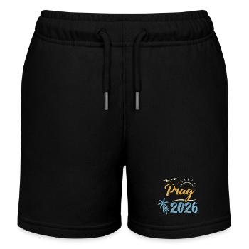 Prague 2026 - Short de jogging enfant bio Stanley/Stella - noir - Devant