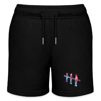 Tischkicker Kickern Weltraum Kinder Tischfußball - Kinder Organic Joggingshorts Mini Bolter von Stanley/Stella - Schwarz - Vorne