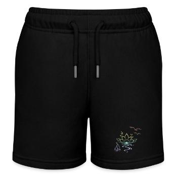 Sonnenuntergang - Kinder Organic Joggingshorts Mini Bolter von Stanley/Stella - Schwarz - Vorne