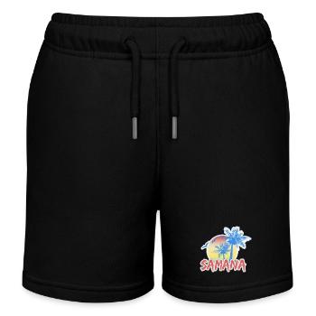 Geschenk für Samana - Kinder Organic Joggingshorts Mini Bolter von Stanley/Stella - Schwarz - Vorne