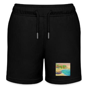 Reflets d'azur - Short de jogging enfant bio Stanley/Stella - noir - Devant