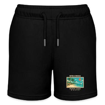 Dominikanische Republik Punta Cana Reisemarke - Kinder Organic Joggingshorts Mini Bolter von Stanley/Stella - Schwarz - Vorne