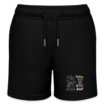 Kita Kind Bunny Abschied Motiv - Kinder Organic Joggingshorts Mini Bolter von Stanley/Stella - Schwarz - Vorne