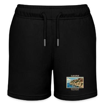 Bulgarien Nessebar Vintage Reisemarke - Kinder Organic Joggingshorts Mini Bolter von Stanley/Stella - Schwarz - Vorne