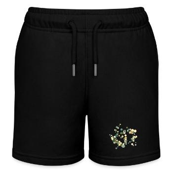 Kreis-Konfetti Farbkonzert - Kinder Organic Joggingshorts Mini Bolter von Stanley/Stella - Schwarz - Vorne