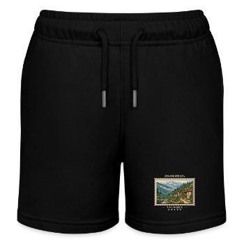 Armenia Dilijan Vintage Travel Brand - Kids Organic Sweat Shorts by Stanley/Stella - black - Front