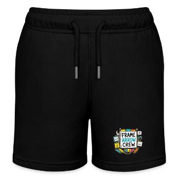 FRAME ARROW CREW - Kids Organic Sweat Shorts by Stanley/Stella - black - Front