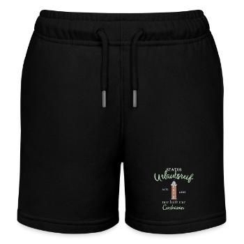 Cuxhaven, Status Urlaubsreif, Deutschland - Kinder Organic Joggingshorts Mini Bolter von Stanley/Stella - Schwarz - Vorne
