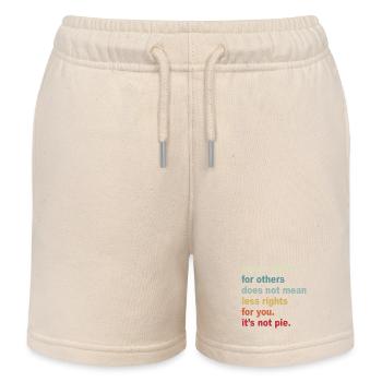 Equal Rights Graphic - Kids Organic Sweat Shorts by Stanley/Stella - soft Ecru - Front