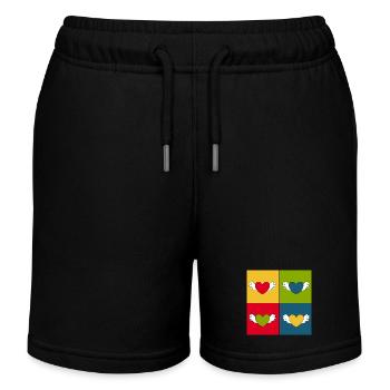 Cadeau Saint-Valentin Saint-Valentin - Short de jogging enfant bio Stanley/Stella - noir - Devant