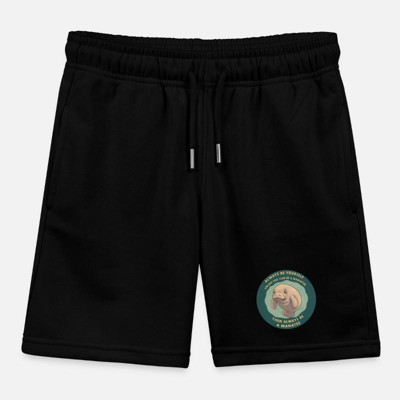 Sei Du selbst oder sei ein Manatee Lebensweisheit Kinder Organic Joggingshorts Mini Bolter von Stanley/Stella