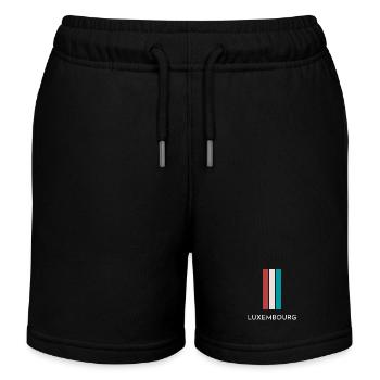 Flagge von Luxemburg, Luxemburger Stolz - Kinder Organic Joggingshorts Mini Bolter von Stanley/Stella - Schwarz - Vorne